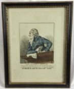 Robert Dighton (1752-1814) coloured etching - The Specious Orator (James Christie)