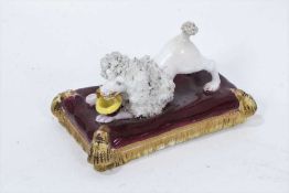 A Minton model of a begging poodle, circa 1840