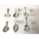 Six Georgian silver caddy spoons, various dates and makers