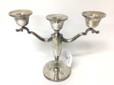 Contemporary Mappin & Webb silver three branch candelabrum