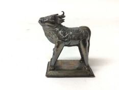 Late 19th century Indian silver miniature ornament of a sacred cow