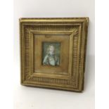18th century portrait miniature on ivory - gentleman in Armour, identified as Marquis of Montrose
