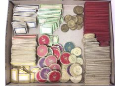 Quantity of 19th century gaming counters and tokens