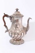 George IV silver plated coffee pot