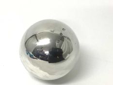 Scottish silver ball shaped paperweight hallmarked Glasgow 1924 made by George & John Morgan