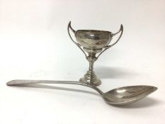 Silver trophy and large spoon with Continental marks
