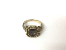Georgian yellow metal signet ring
