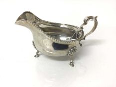 George V silver sauce boat, Hallmarked London 1932