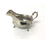 George V silver sauce boat, Hallmarked London 1932