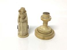 19th century Dieppe carved ivory figure of Mary Queen of Scots