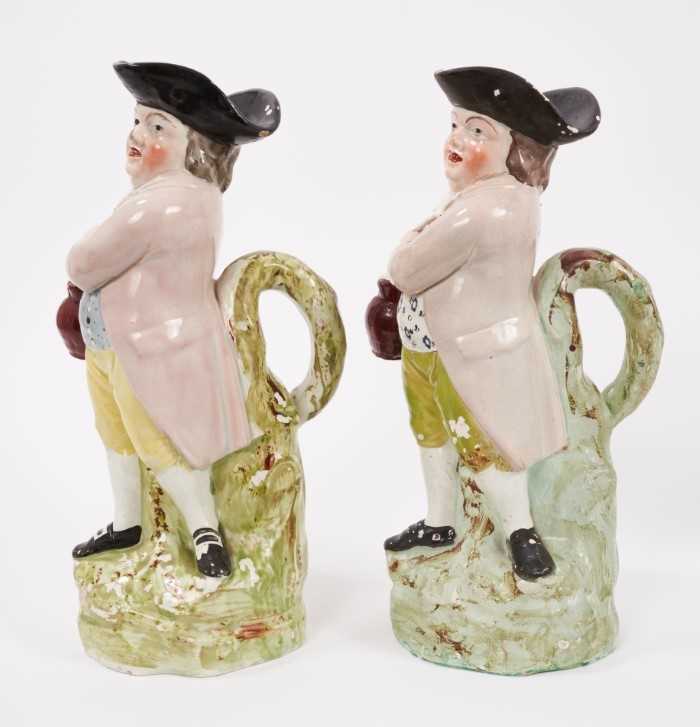 Two Pearlware-glazed 'Hearty Good Fellow' Toby jugs - Image 2 of 3
