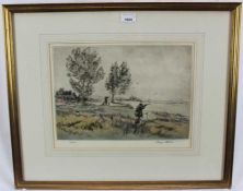 *Henry Wilkinson (1921-2011) two signed limited edition coloured etchings - Shooting scenes, 113/150