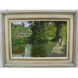 Norman Coker (Contemporary) oil on board - Pashley Manor, Sussex, signed
