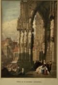 19th century watercolour - ‘St. Ratisbon Cathedral’, signed indistinctly and dated 1891