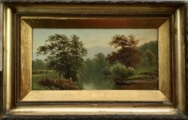 Thomas Spinks (1847-1927) oil on canvas - river landscape