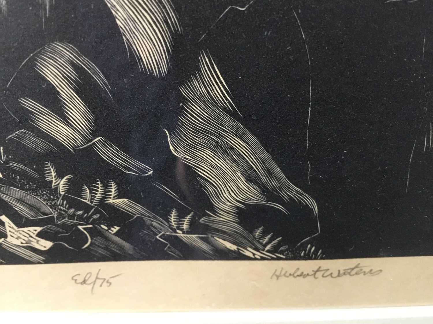 Herbert Ogden Waters (1903-1996), wood engraving The Summit - Image 3 of 4
