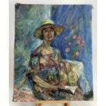 Elisabeth Fraser (b.1930) group of four oils on canvas - portraits, unframed