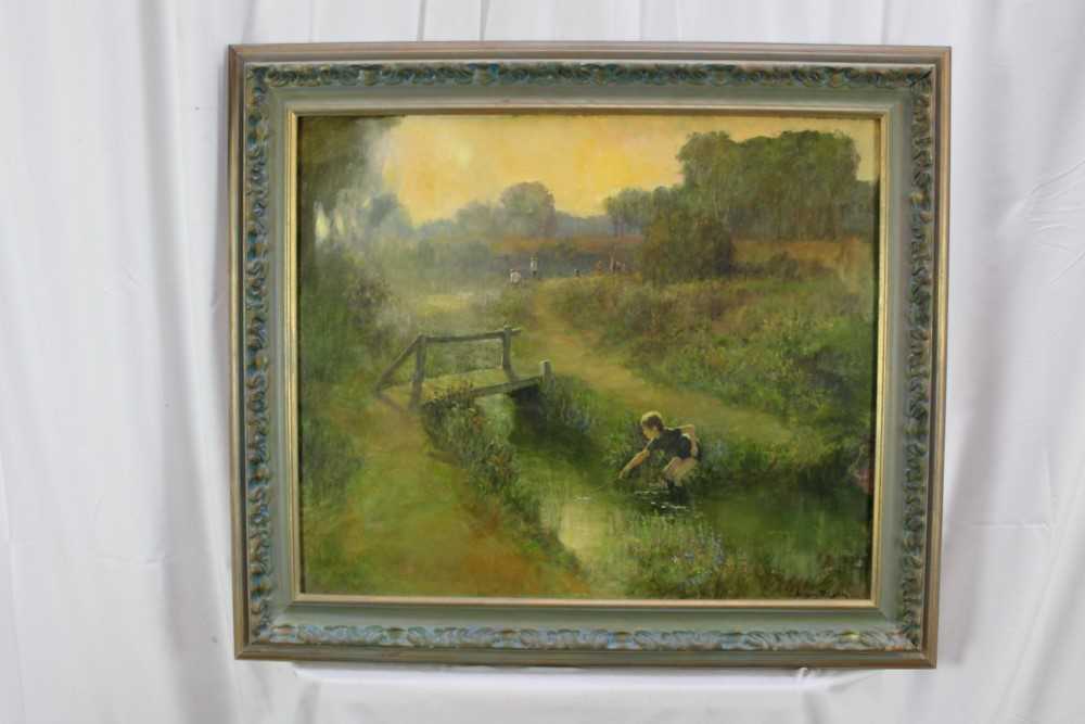 Norman Coker (Contemporary) oil on board, River scene, signed - Image 2 of 4