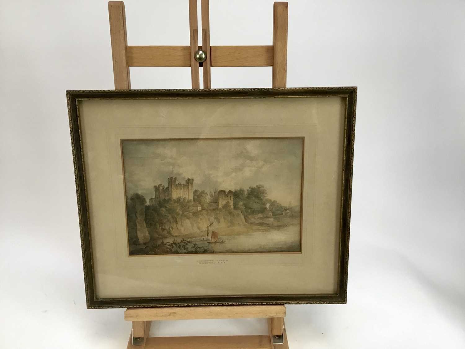 William Westall (1781-1850) A.R.A. watercolour - Rochester Castle, 28cm x 19cm in glazed frame - Image 2 of 7