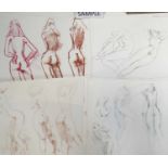 Peter Collins (1923-2001) - folio of nude sketches