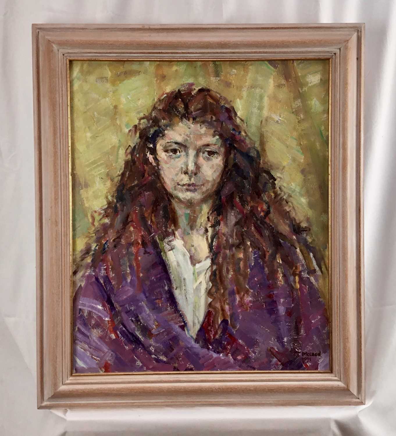 Elisabeth Fraser (b.1930) collection of oils on canvas and board - seven portraits, each framed - Image 2 of 10