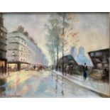 P. Richardson (Contemporary) pair of oils on canvas - street scenes (2)