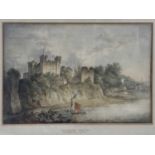 William Westall (1781-1850) A.R.A. watercolour - Rochester Castle, 28cm x 19cm in glazed frame