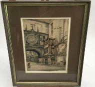 Pair of 19th century watercolours depicting Continental streets