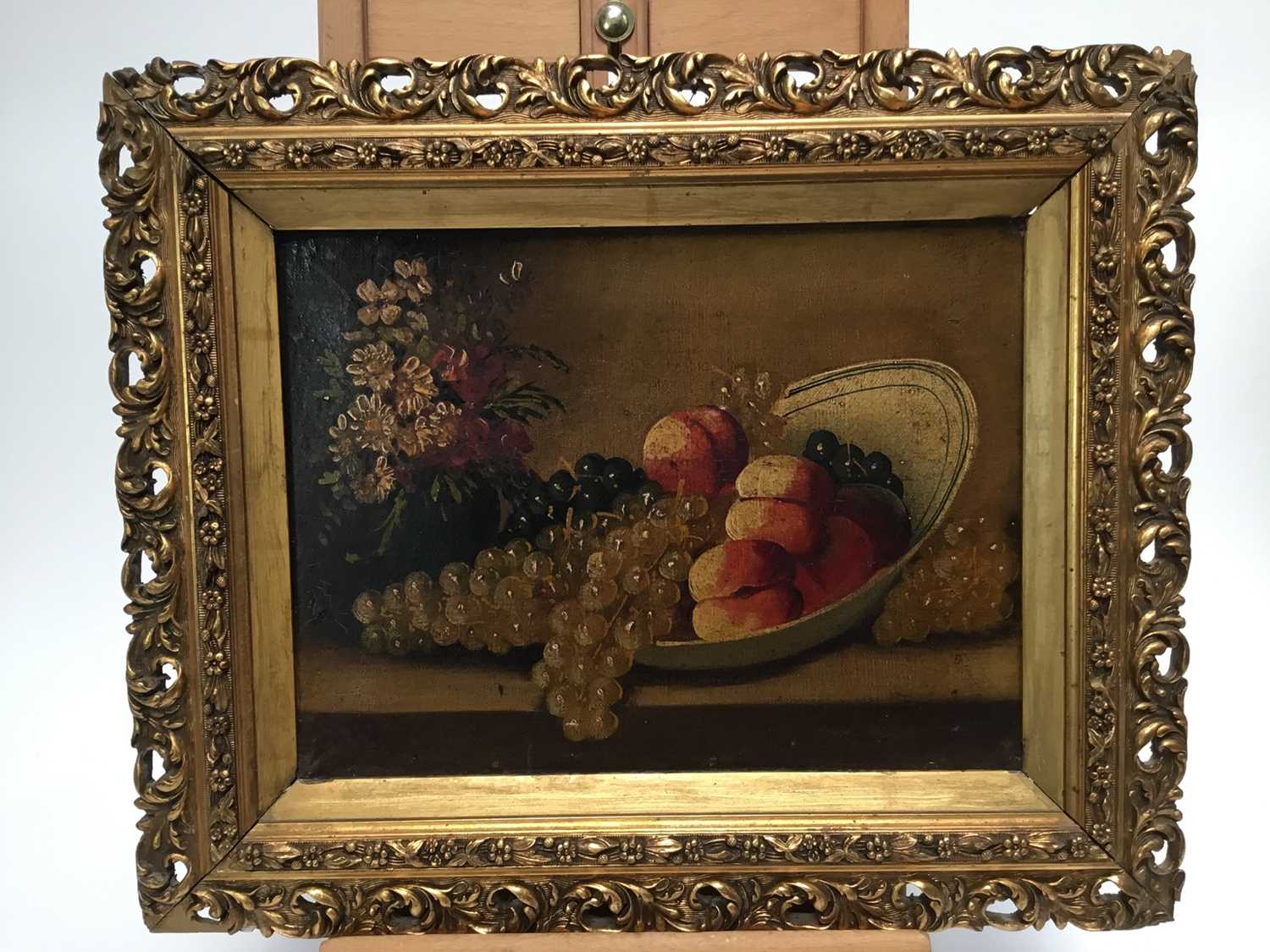 English school, late 19th century, oil on canvas - still life of fruit, in gilt frame