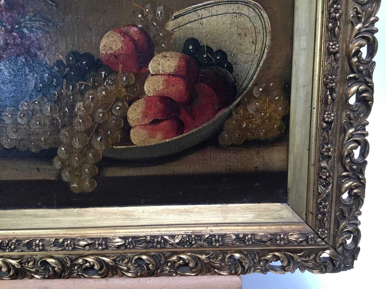 English school, late 19th century, oil on canvas - still life of fruit, in gilt frame - Image 4 of 6