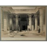 David Roberts, two large lithographs of the Temple of Philae, Egypt, 1847 plus one other of Galilee