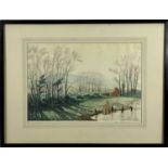 Concord and Cavendish Morton - Spring Rhapsody, 1933 colour woodblock by both brothers signed in pen