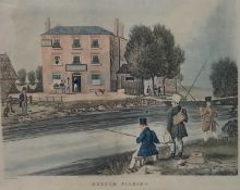 James Pollard (1792-1867) aquatint - bottom fishing pub 1831