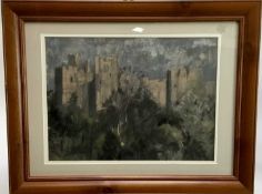 Aubrey F Sykes (1910-1995) pastel, Framlingham castle