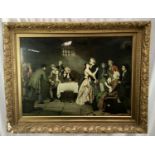 Ernest Gustave Girardot, chromolithograph in gilt frame