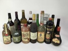 Fifteen bottles - assorted to include Sherry, Southern Comfort, Grappa and others