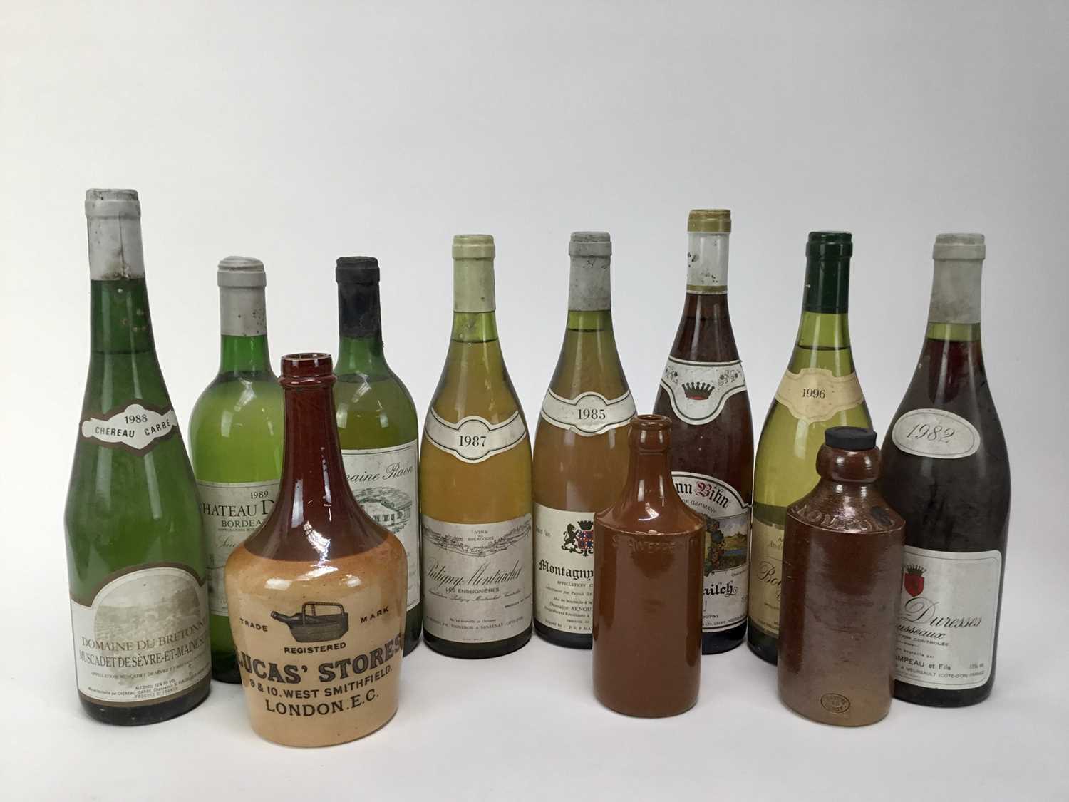 Mixed group of white wines to include, 1987 Puligny-Montrachet, Montagny 1985