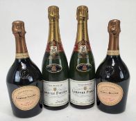 Champagne - four bottles, Laurent-Perrier Cuvée Rosé Brut (2) and Laurent-Perrier Brut (2)