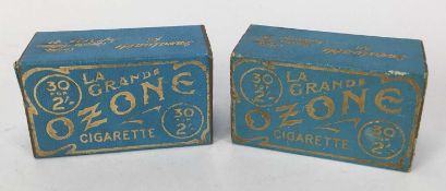 Two vintage boxes of La Grande Ozone cigarettes