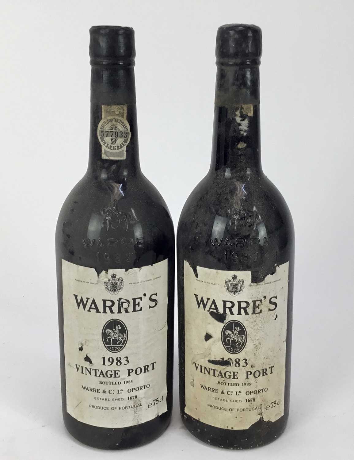 Port - two bottles, Warre’s 1983, bottled 1985