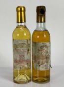 Sauternes - two half bottles, Chateau Filhot 1976 and 2001