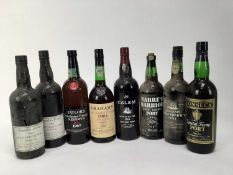 Port - eight bottles, to include Graham's 1981 LBV, Calem 1984, Russell & McIver crusted port 1986 a