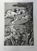 Max Sauvage signed limited edition etching, in folder