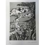 Max Sauvage signed limited edition etching, in folder