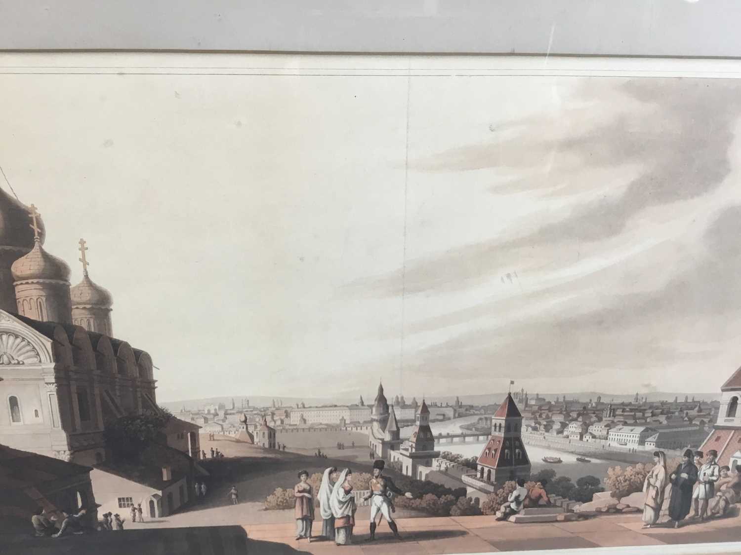 Early 19th century hand coloured aquatint - Moscow, published by R. Bowyer, Pall Mall, 1816, 30cm x - Image 6 of 10