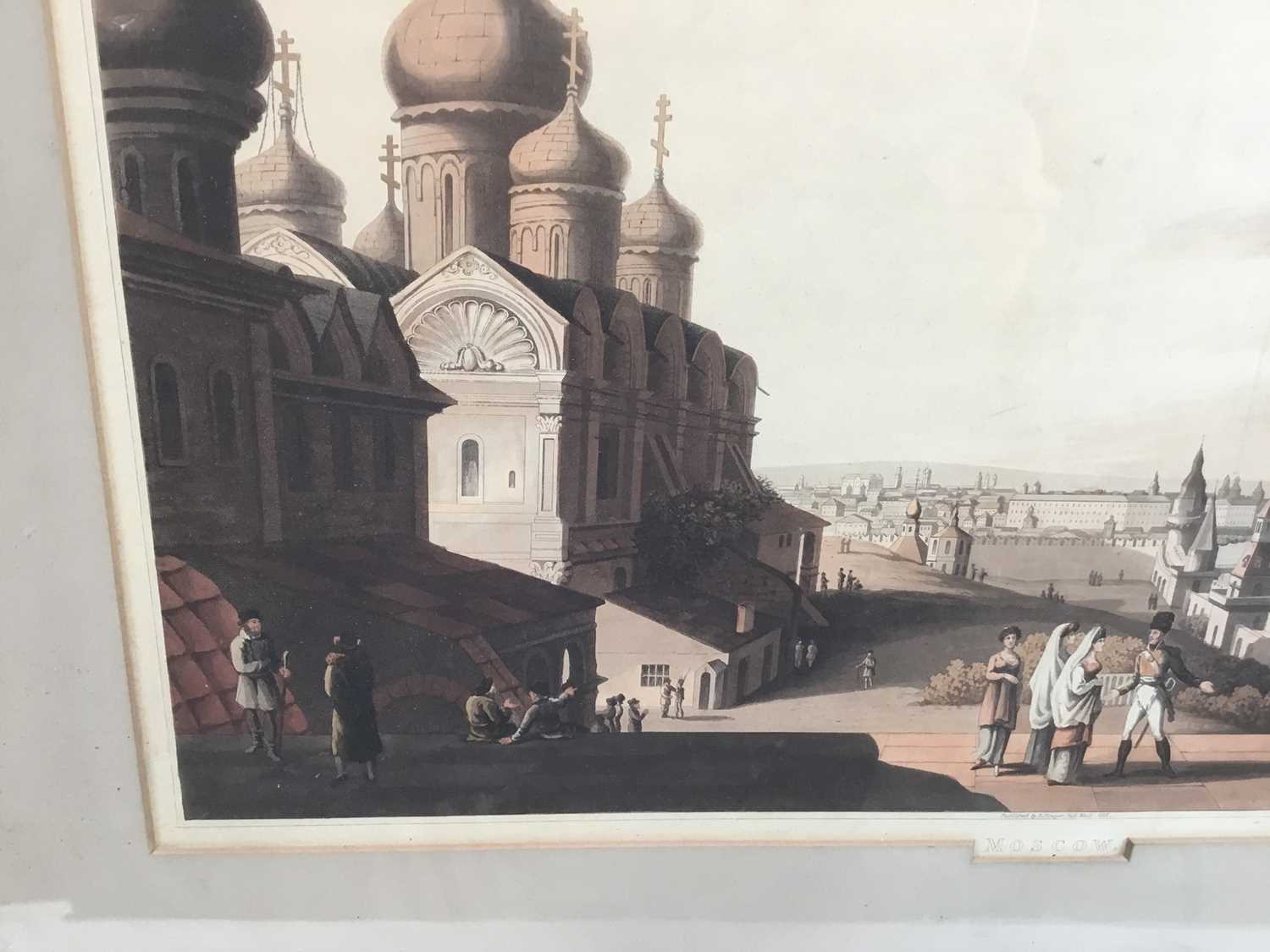 Early 19th century hand coloured aquatint - Moscow, published by R. Bowyer, Pall Mall, 1816, 30cm x - Image 5 of 10