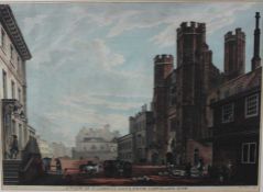 Group of four 19th engravings and lithographs comprising views of St. James's Gate