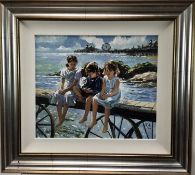 Sherree Valentine Daines, artists proof hand enhanced canvas - Summer Holidays, 10/20, 44cm x 52cm,