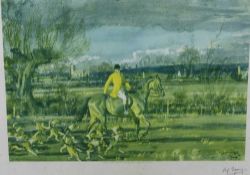 *Sir Alfred Munnings (1878-1959) signed print - Huntsman and Hounds, published by Frost & Reed 1929,