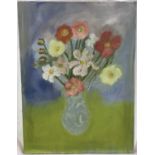 Peter McCarthy oil on canvas - 'Flowers in a vase', signed and titled verso, 46cm x 61cm